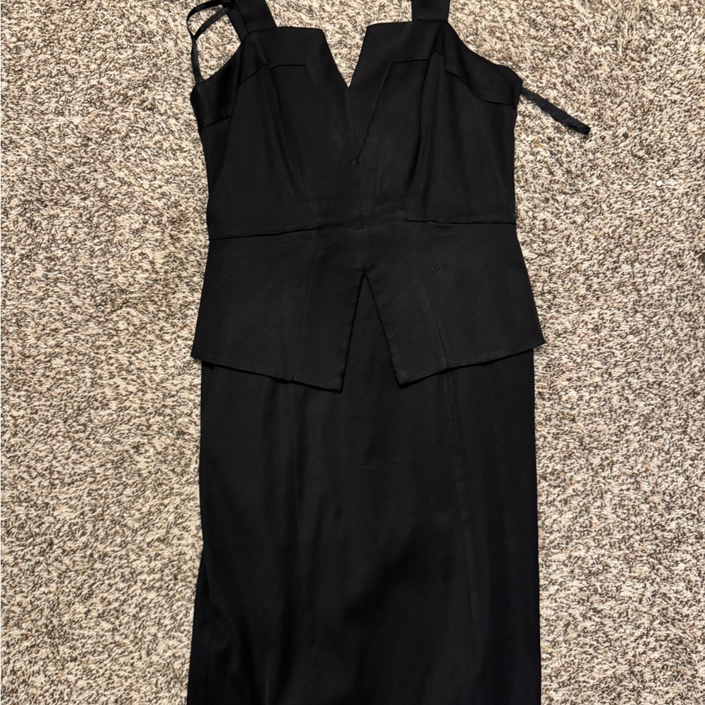 White House Black Market Black Peplum Sheath Dress